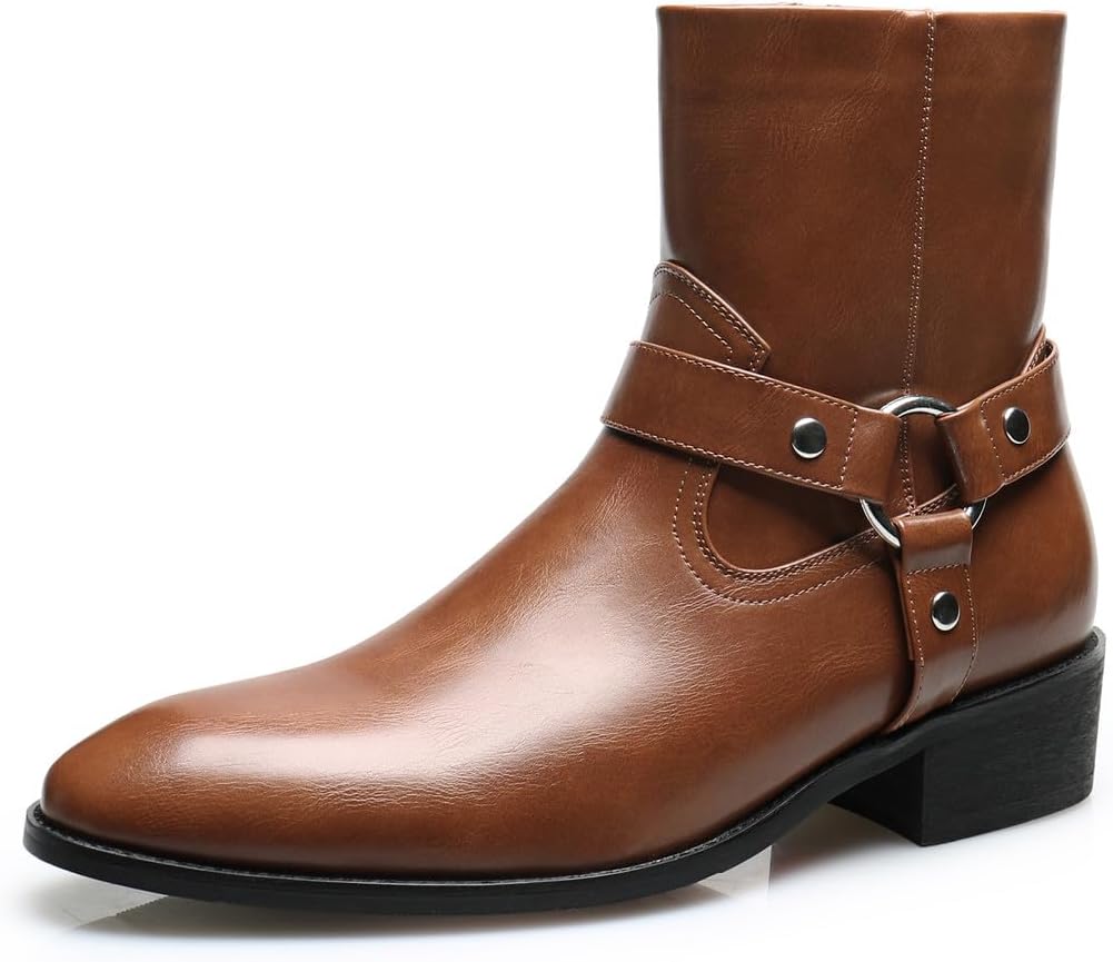 Мужские стильные ботильоны Chelsea Santimon, заостренный носок, боковая молния, ремешок с пряжкой, черные, коричневые
Мужские стильные ботильоны Chelsea Santimon, заостренный носок, боковая молния, ремешок с пряжкой, черные, коричневые