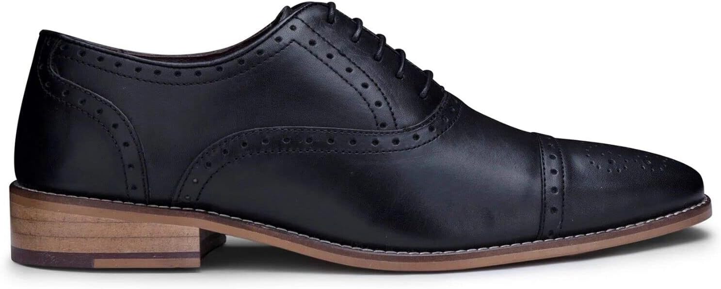 Мужские черные оксфорды из натуральной кожи, классические формальные туфли с шнуровкой в винтажном стиле брог Infinity Leather
Мужские черные оксфорды из натуральной кожи, классические формальные туфли с шнуровкой в винтажном стиле брог Infinity Leather