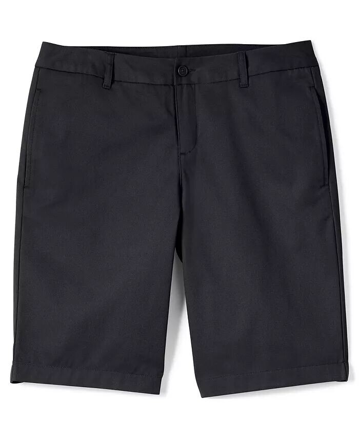 Шорты чиносы для женской школьной формы с простым передом Lands' End, черный
Шорты чиносы для женской школьной формы с простым передом Lands' End, черный