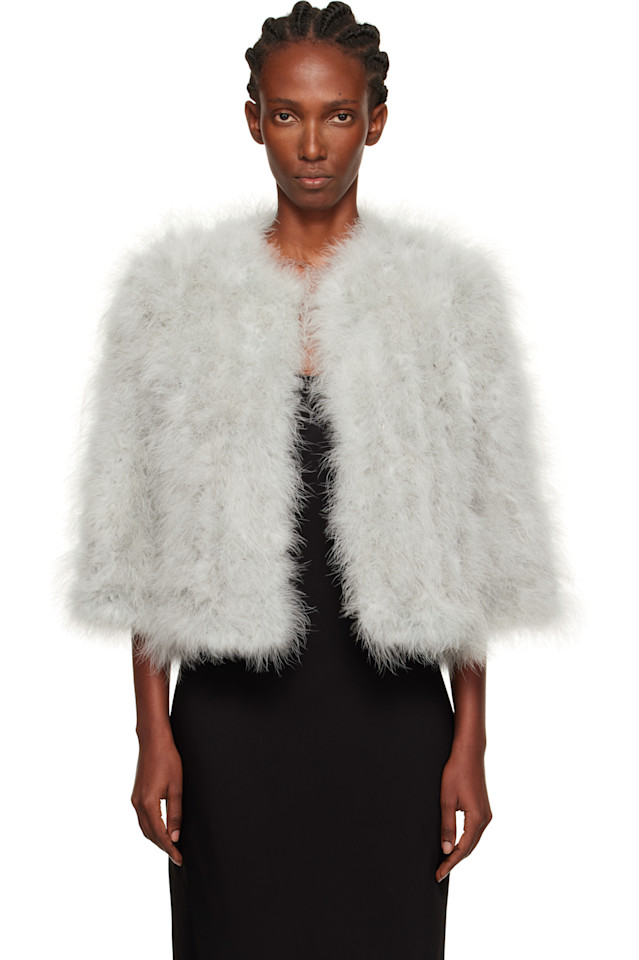 Короткая куртка с перьями Yves Salomon, цвет vancouver, Серый, Короткая куртка с перьями Yves Salomon, цвет vancouver
Короткая куртка с перьями Yves Salomon, цвет vancouver, Серый, Короткая куртка с перьями Yves Salomon, цвет vancouver