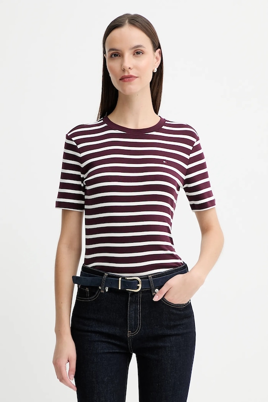 Хлопковая футболка Tommy Hilfiger, бордовый
Хлопковая футболка Tommy Hilfiger, бордовый