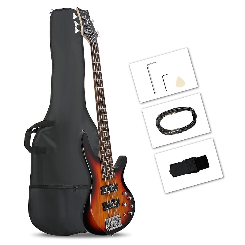 Басс гитара Glarry Sunset GIB 5 String Bass Guitar Full Size Open-coil HH Pickup
Басс гитара Glarry Sunset GIB 5 String Bass Guitar Full Size Open-coil HH Pickup