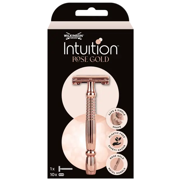 Бритва, 1 шт. + картриджи, 10 шт./1 уп. Wilkinson Intuition rose gold
Бритва, 1 шт. + картриджи, 10 шт./1 уп. Wilkinson Intuition rose gold