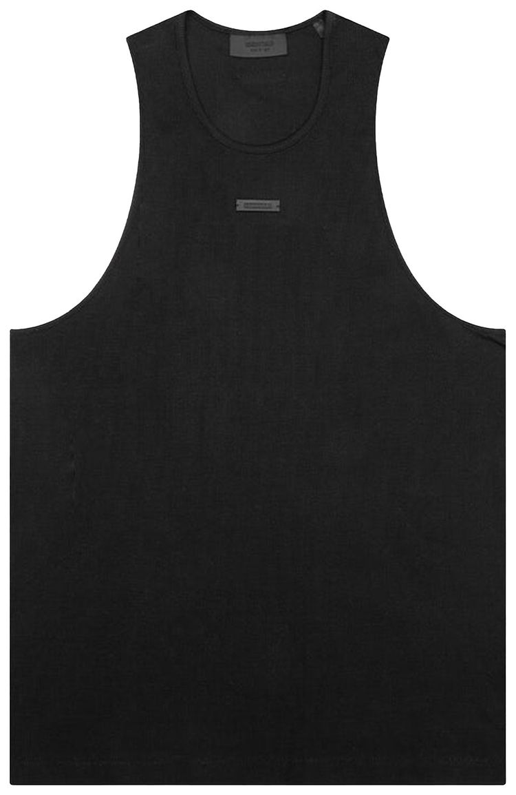 Майка Fear of God Essentials в рубчик, черная
Майка Fear of God Essentials в рубчик, черная