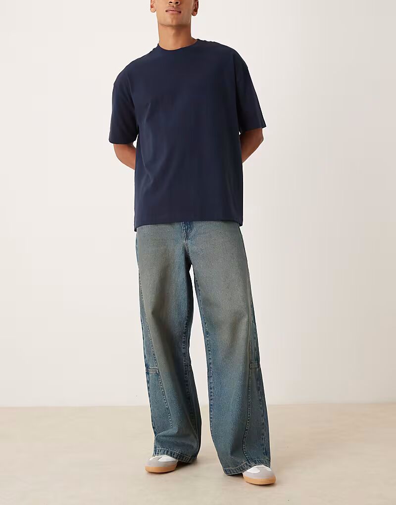 Джинсы свободного кроя, средне-синие с коричневым оттенком Asos Design
Джинсы свободного кроя, средне-синие с коричневым оттенком Asos Design