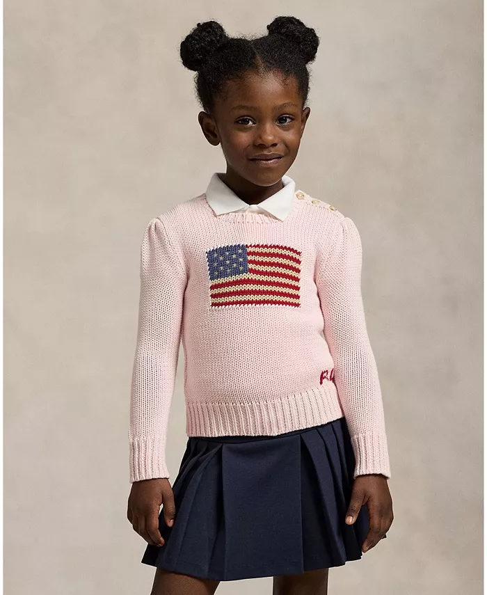 Свитер с круглым вырезом и флагом для малышей и девочек Polo Ralph Lauren
Свитер с круглым вырезом и флагом для малышей и девочек Polo Ralph Lauren