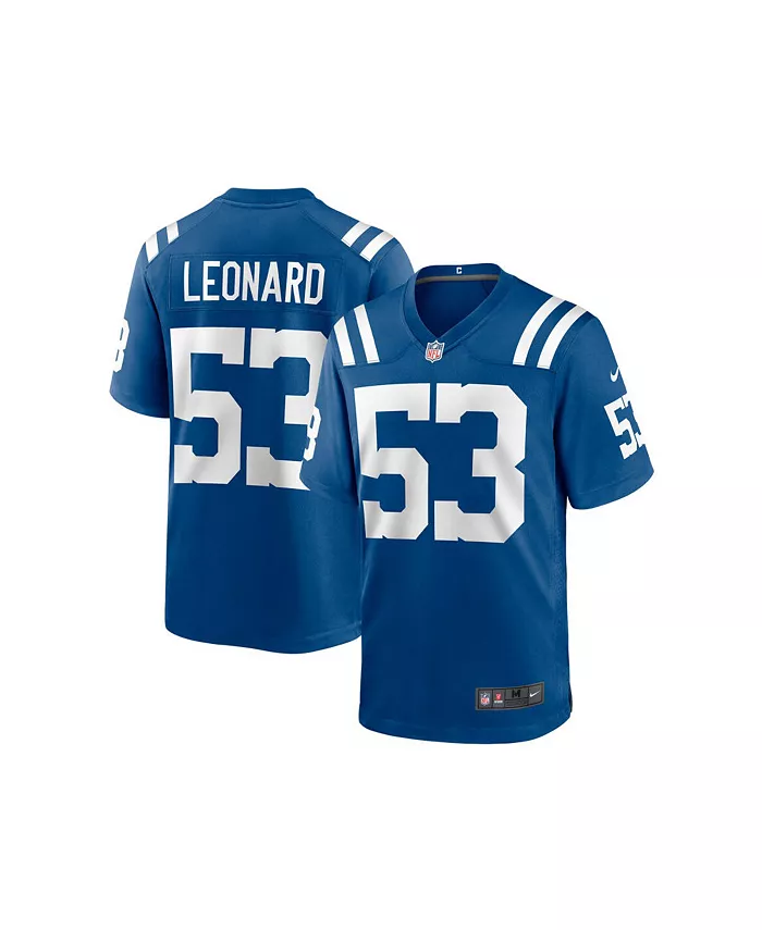 Мужская альтернативная игровая футболка Darius Leonard Indianapolis Colts Nike, коричневый/бежевый
Мужская альтернативная игровая футболка Darius Leonard Indianapolis Colts Nike, коричневый/бежевый