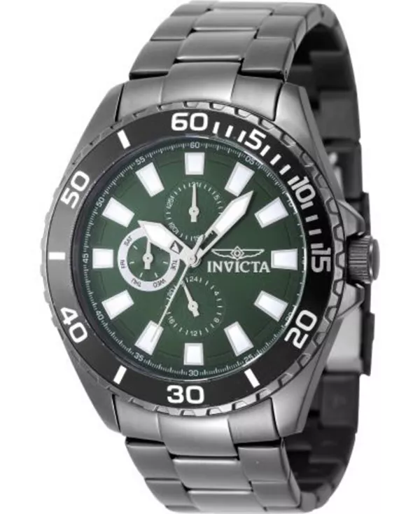 Мужские кварцевые часы-хронограф Pro Diver 29930 с зеленым циферблатом Invicta, charcoal
Мужские кварцевые часы-хронограф Pro Diver 29930 с зеленым циферблатом Invicta, charcoal