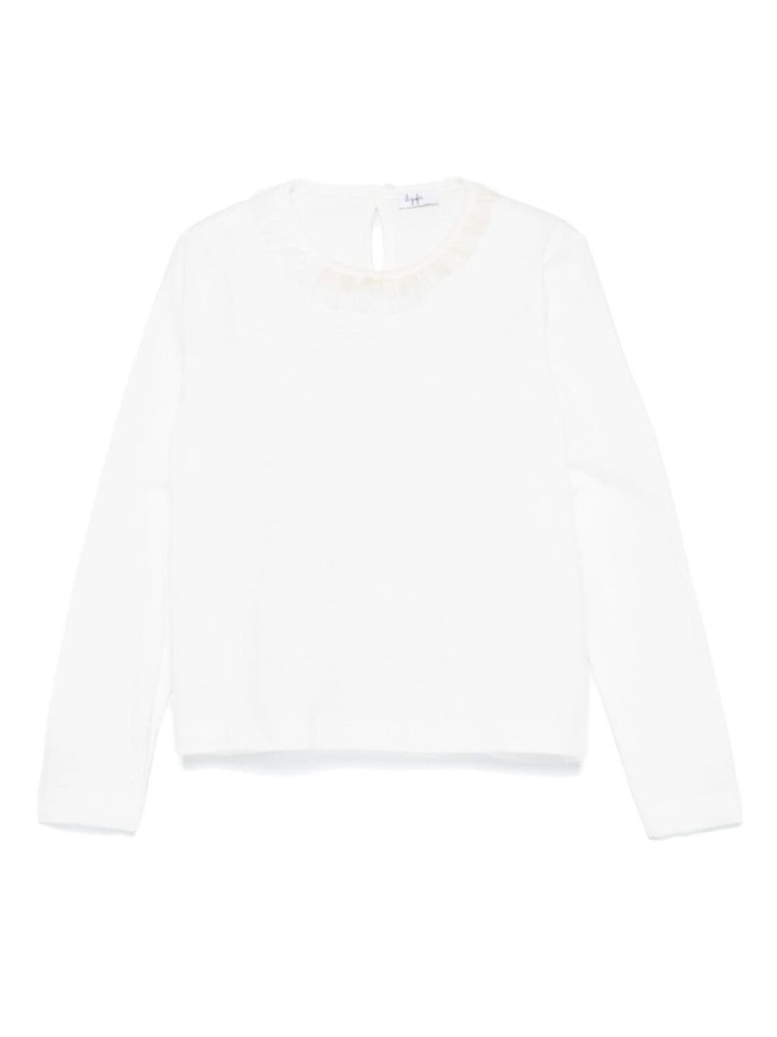 Il Gufo футболка с оборками на воротнике, белый
Il Gufo футболка с оборками на воротнике, белый