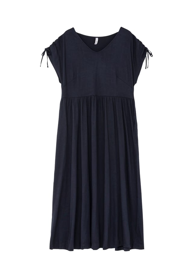 Платье из джерси с кулиской на рукаве Sheego, синий
Платье из джерси с кулиской на рукаве Sheego, синий