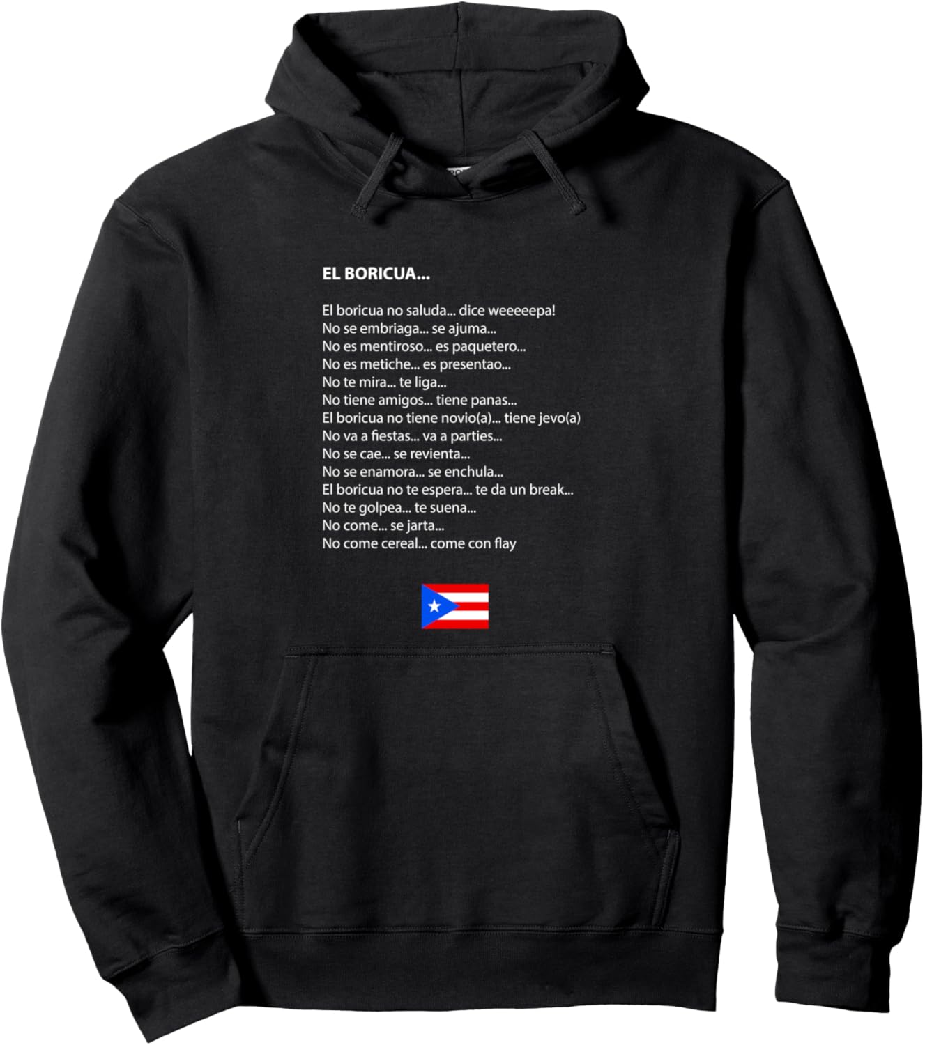 Эль Борикуа Но Салуда Дайс Вепа! Толстовка с флагом Пуэрто-Рико Puerto Rican Expressions Culture Heritage, черный
Эль Борикуа Но Салуда Дайс Вепа! Толстовка с флагом Пуэрто-Рико Puerto Rican Expressions Culture Heritage, черный