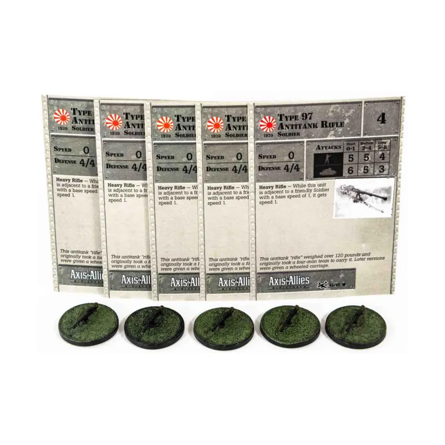 Противотанковое ружье Тип 97 (C) x5, Axis & Allies - Collectible Miniatures Game - Reserves Singles
Противотанковое ружье Тип 97 (C) x5, Axis & Allies - Collectible Miniatures Game - Reserves Singles