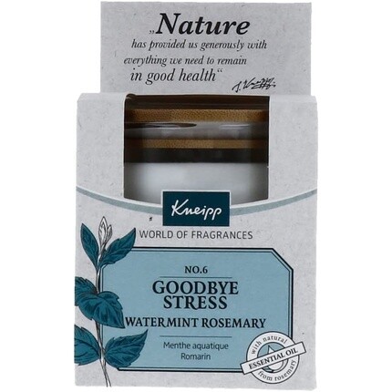 Домой Ароматы №6 Goodbye Stress Kaars Watermint Rosemary 145гр, Kneipp
Домой Ароматы №6 Goodbye Stress Kaars Watermint Rosemary 145гр, Kneipp