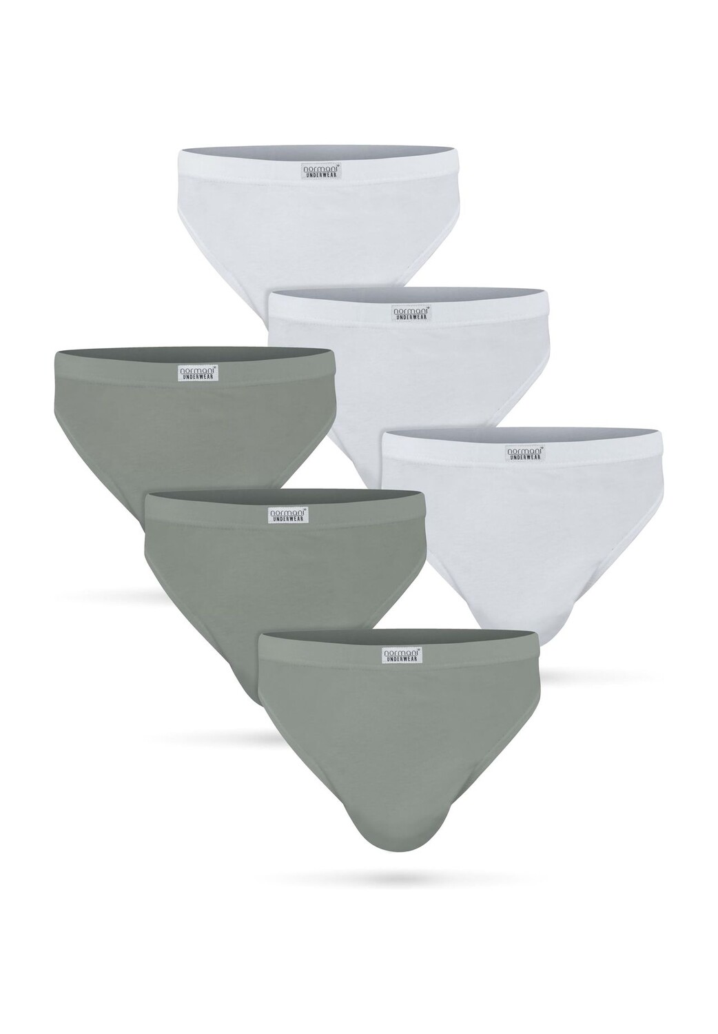 6 мужских хлопковых трусов с эластичным поясом Normani, цвет 3 X Wei_ 3 X Grau
6 мужских хлопковых трусов с эластичным поясом Normani, цвет 3 X Wei_ 3 X Grau