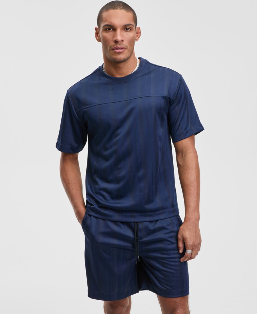 Мужская футболка свободного кроя с коротким рукавом, в тональную полоску, с круглым вырезом Mode of One, Caspian Waters, Синий, Мужская футболка свободного кроя с коротким рукавом, в тональную полоску, с круглым вырезом Mode of One, Caspian Waters
Мужская футболка свободного кроя с коротким рукавом, в тональную полоску, с круглым вырезом Mode of One, Caspian Waters, Синий, Мужская футболка свободного кроя с коротким рукавом, в тональную полоску, с круглым вырезом Mode of One, Caspian Waters