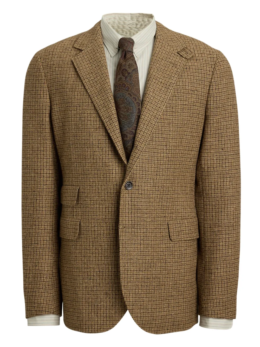 Клетчатый пиджак с нашивками на локтях Ralph Lauren RRL, коричневый
Клетчатый пиджак с нашивками на локтях Ralph Lauren RRL, коричневый