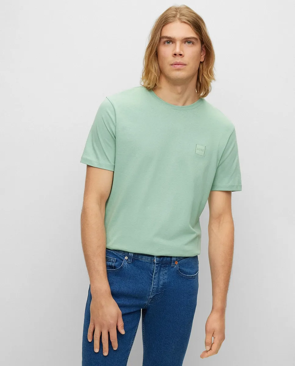Футболка расслабленного кроя из хлопкового трикотажа с логотипом Boss, зеленый
Футболка расслабленного кроя из хлопкового трикотажа с логотипом Boss, зеленый
