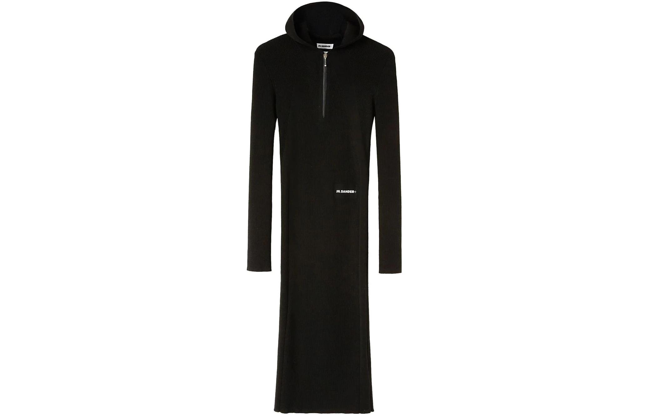 Длинное платье миди с капюшоном, рифленое, с длинными рукавами JIL SANDER, черный
Длинное платье миди с капюшоном, рифленое, с длинными рукавами JIL SANDER, черный