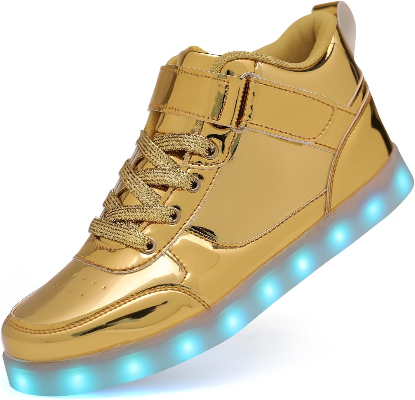 Светящиеся кроссовки LED унисекс на высокой подошве с подсветкой, мигающие, с USB зарядкой, на шнуровке, для женщин и мужчин Feancy, золотой
Светящиеся кроссовки LED унисекс на высокой подошве с подсветкой, мигающие, с USB зарядкой, на шнуровке, для женщин и мужчин Feancy, золотой