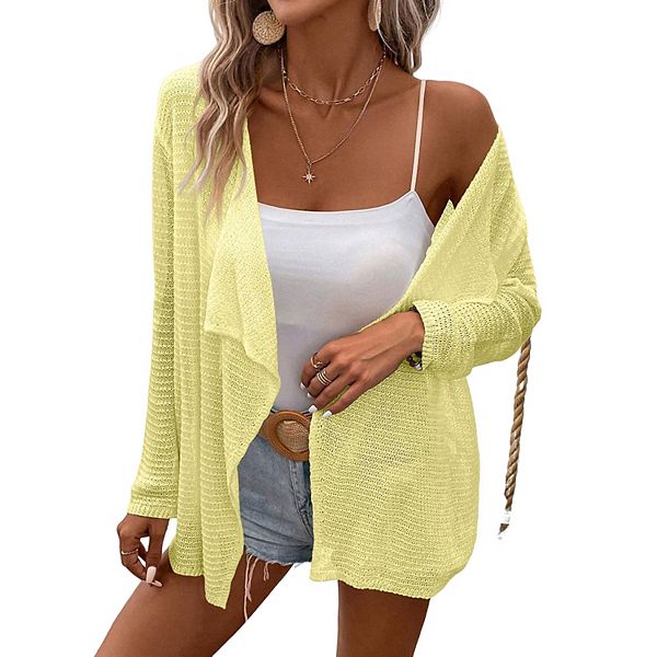 Женский кардиган с длинным рукавом и открытым передом Seoria, Bright Yellow
Женский кардиган с длинным рукавом и открытым передом Seoria, Bright Yellow