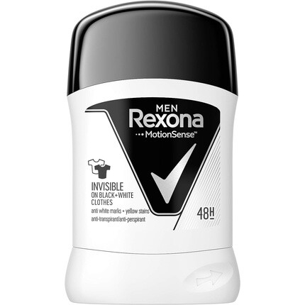 Rexona 50 мл невидимый черно-белый стик-антиперспирант для мужчин
Rexona 50 мл невидимый черно-белый стик-антиперспирант для мужчин