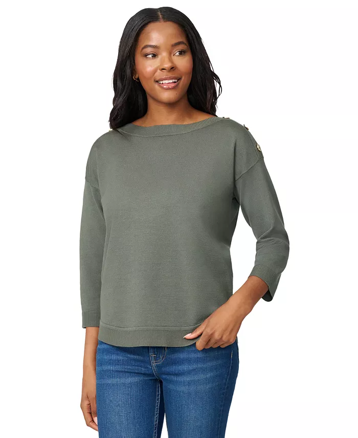 Женский свитер с вырезом-лодочкой и пуговицами на плечах Melissa Paige, зеленый
Женский свитер с вырезом-лодочкой и пуговицами на плечах Melissa Paige, зеленый