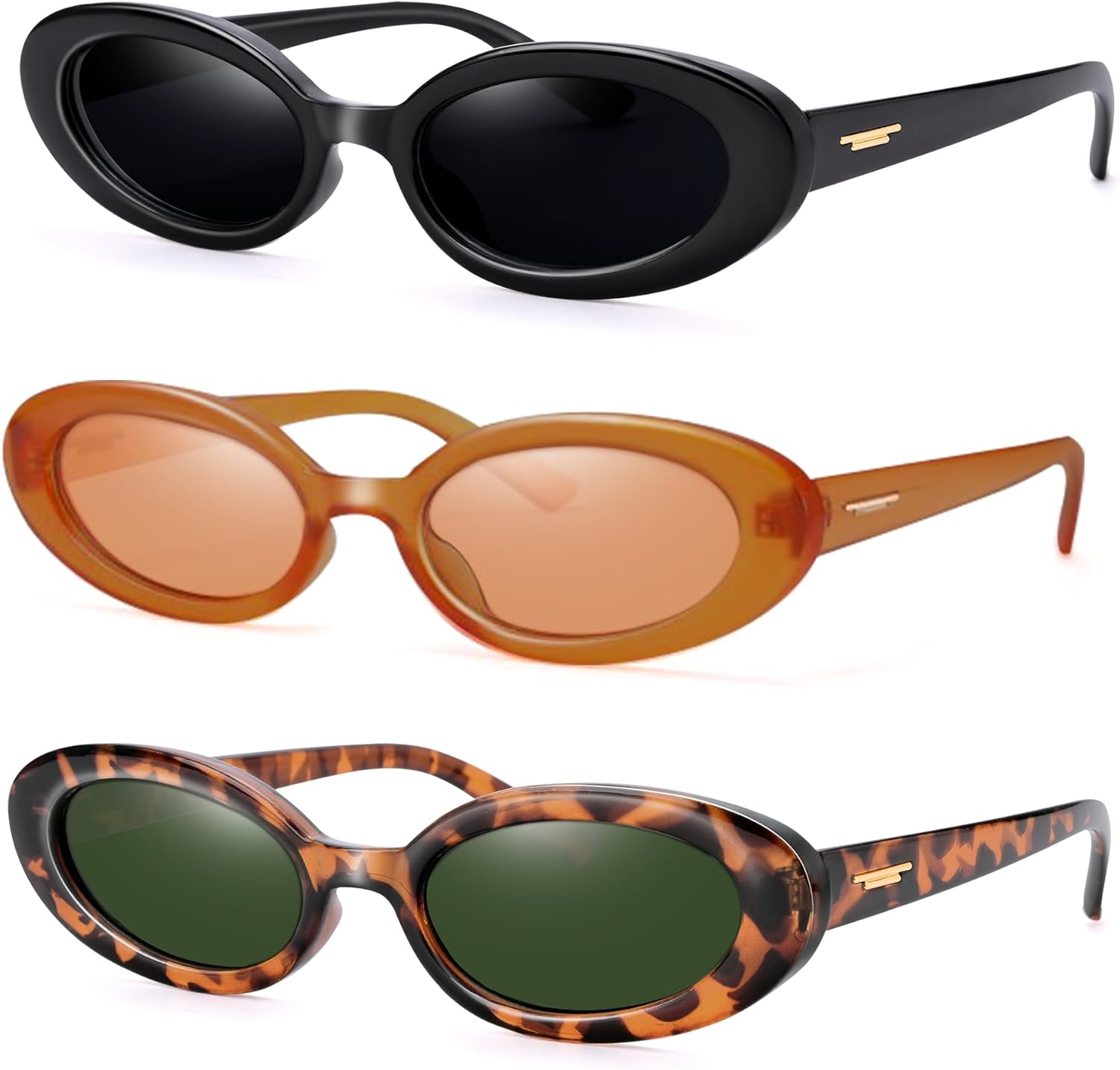 Солнцезащитные очки Hycredi Retro Oval для женщин и мужчин, модные маленькие солнцезащитные очки в стиле 90-х, винтажные «кошачий глаз», 3 Pack (Black/Grey + Leopard/G15 + Orange/Brown)
Солнцезащитные очки Hycredi Retro Oval для женщин и мужчин, модные маленькие солнцезащитные очки в стиле 90-х, винтажные «кошачий глаз», 3 Pack (Black/Grey + Leopard/G15 + Orange/Brown)