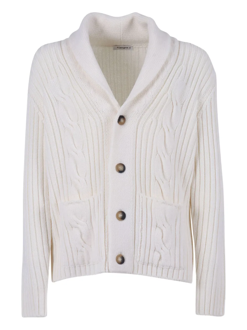 Кардиган с шалевым воротником, связанный косами Kangra, белый
Кардиган с шалевым воротником, связанный косами Kangra, белый