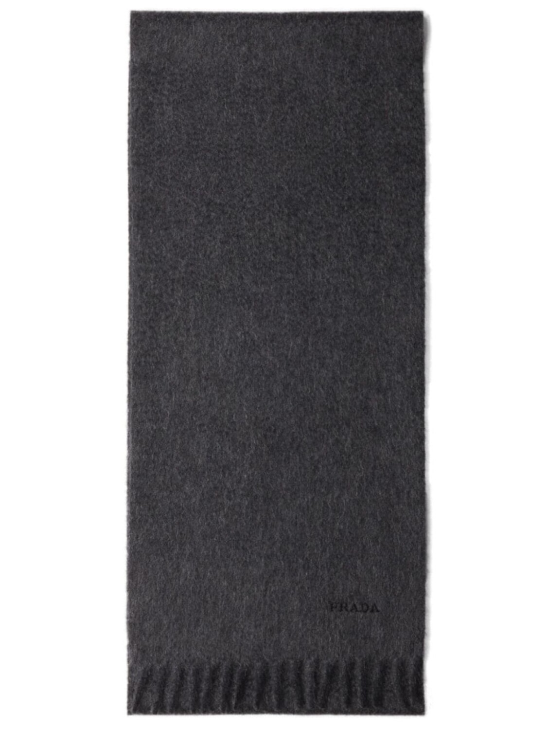 Prada кашемировый шарф с вышитым логотипом, серый
Prada кашемировый шарф с вышитым логотипом, серый