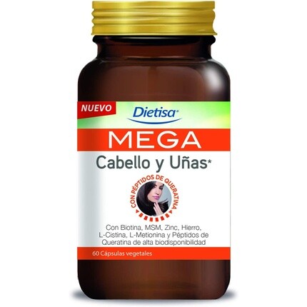 Dietisa Mega для волос и ногтей, 60 капсул
Dietisa Mega для волос и ногтей, 60 капсул