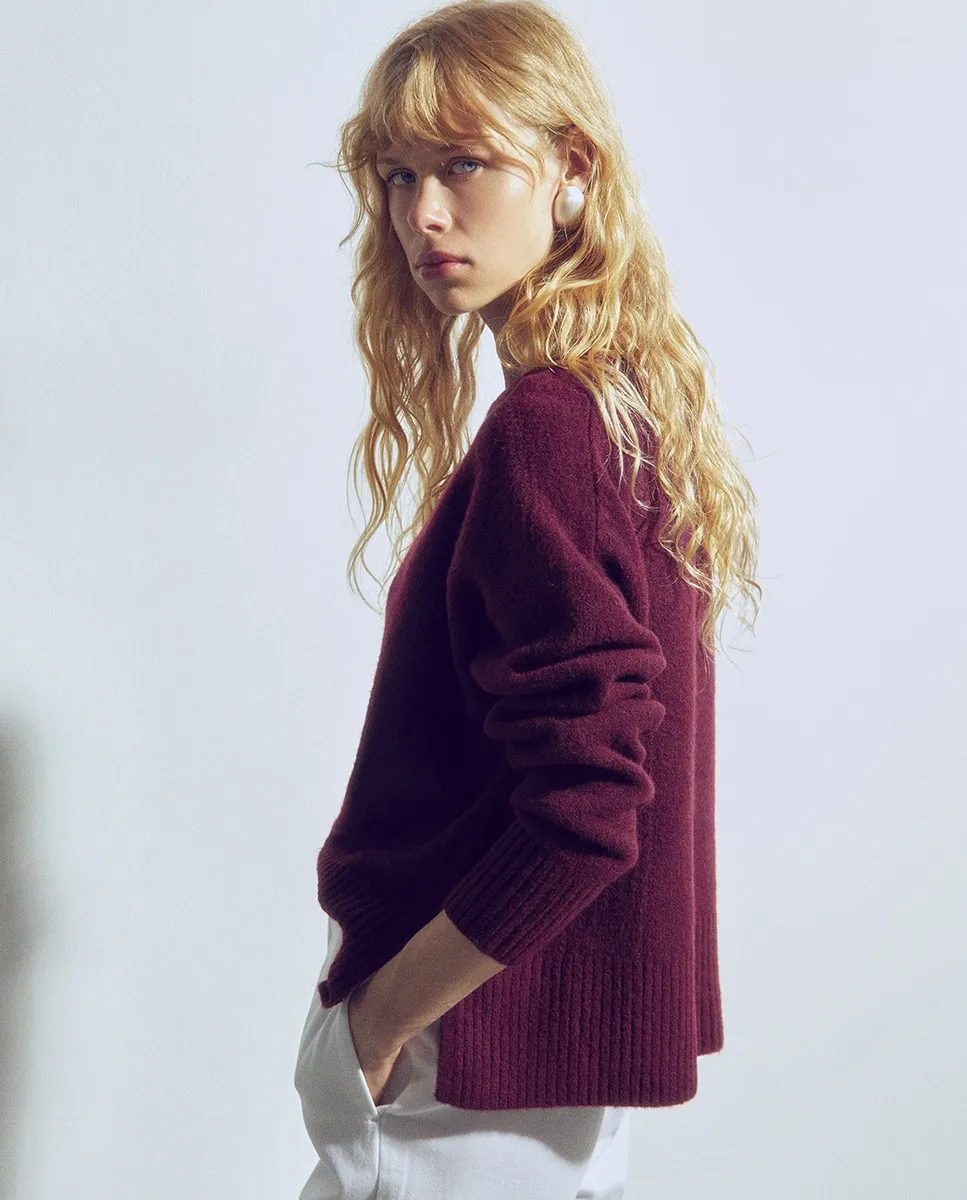 Джемпер с круглым вырезом Sfera, бордовый
Джемпер с круглым вырезом Sfera, бордовый