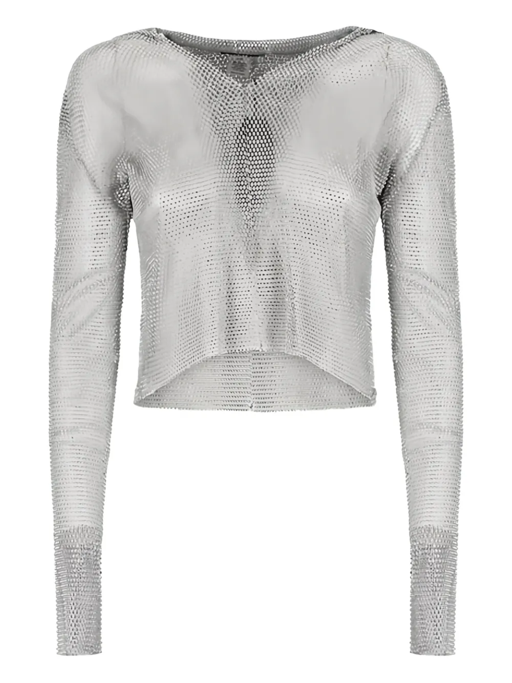 Лонгслив с кристаллами Santa Brands, серебряный
Лонгслив с кристаллами Santa Brands, серебряный