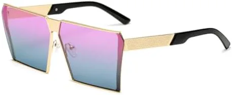 Квадратные металлические солнцезащитные очки 2027 года для женщин и мужчин, модные очки-маски в большой оправе, винтажные очки для женщин MTZJH, Gold-purple Green
Квадратные металлические солнцезащитные очки 2027 года для женщин и мужчин, модные очки-маски в большой оправе, винтажные очки для женщин MTZJH, Gold-purple Green