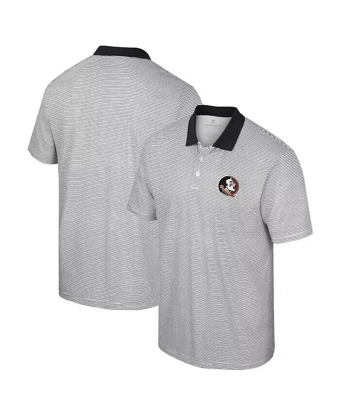 Мужская белая, черная рубашка-поло в полоску с принтом Florida State Seminoles Colosseum
Мужская белая, черная рубашка-поло в полоску с принтом Florida State Seminoles Colosseum