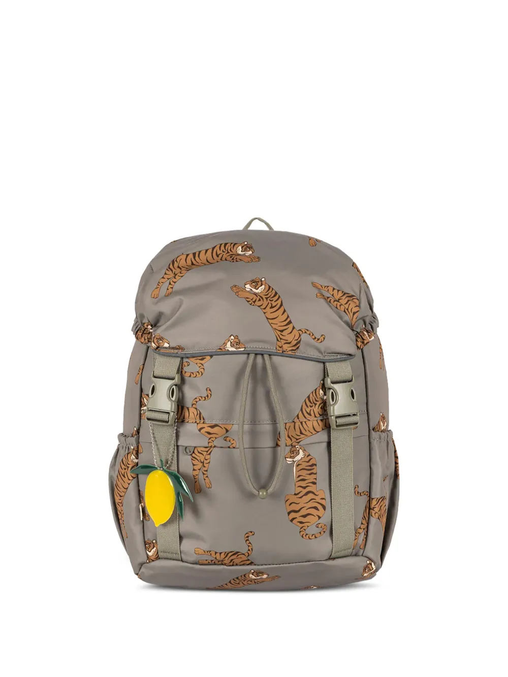 Рюкзак с тигровым принтом и завязками Konges Sløjd, серый 
Рюкзак с тигровым принтом и завязками Konges Sløjd, серый