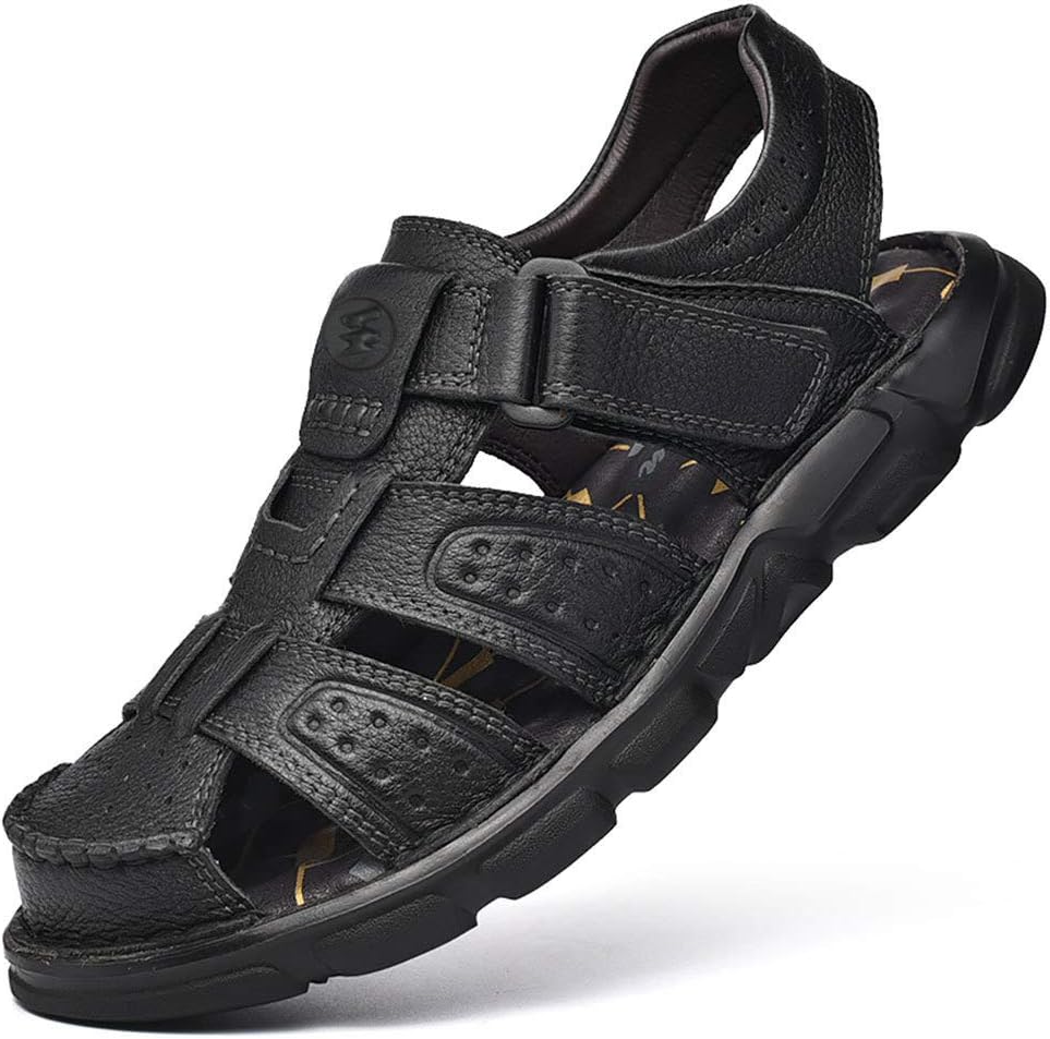 Мужские кожаные сандалии YONGJIA ручной работы с закрытым носком, повседневные, для улицы, регулируемые летние туфли, черный
Мужские кожаные сандалии YONGJIA ручной работы с закрытым носком, повседневные, для улицы, регулируемые летние туфли, черный
