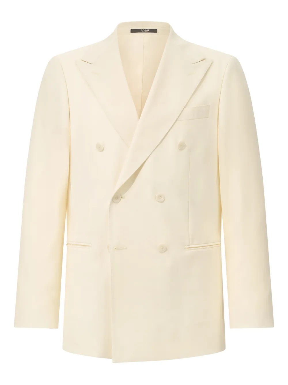 Двубортный пиджак с прорезными карманами Boggi Milano, кремовый
Двубортный пиджак с прорезными карманами Boggi Milano, кремовый