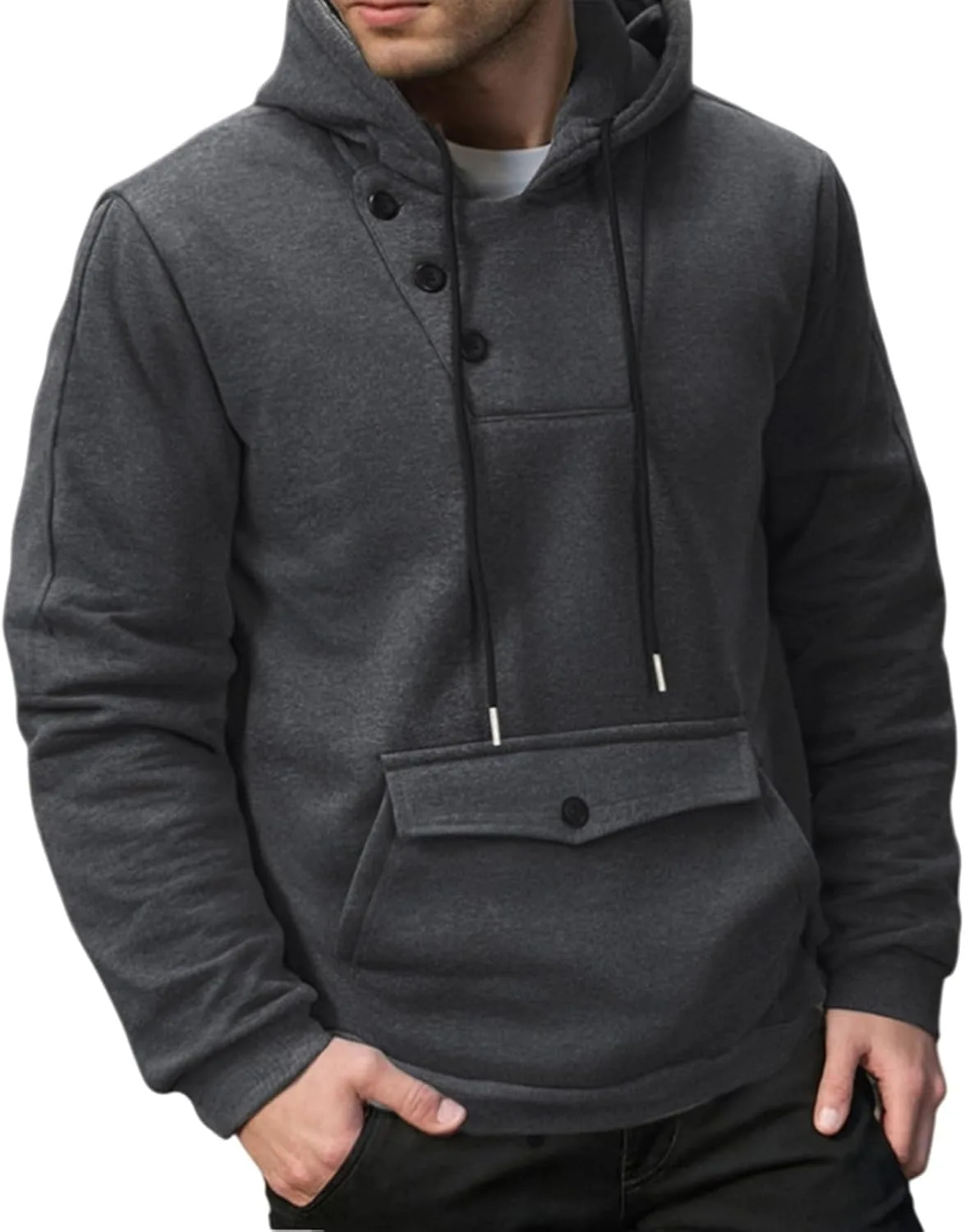 Мужские худи с полузастежкой Slim Fit Casual с карманами
Мужские худи с полузастежкой Slim Fit Casual с карманами