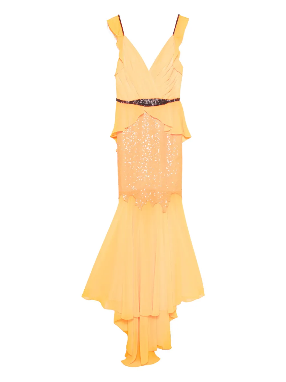 Платье с пайетками и баской Gemy Maalouf, оранжевый
Платье с пайетками и баской Gemy Maalouf, оранжевый