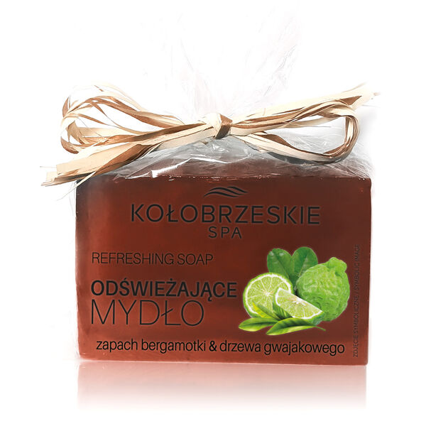 Освежающее мыло с ароматом бергамота и гваякового дерева, 100 г Kołobrzeskiespa
Освежающее мыло с ароматом бергамота и гваякового дерева, 100 г Kołobrzeskiespa