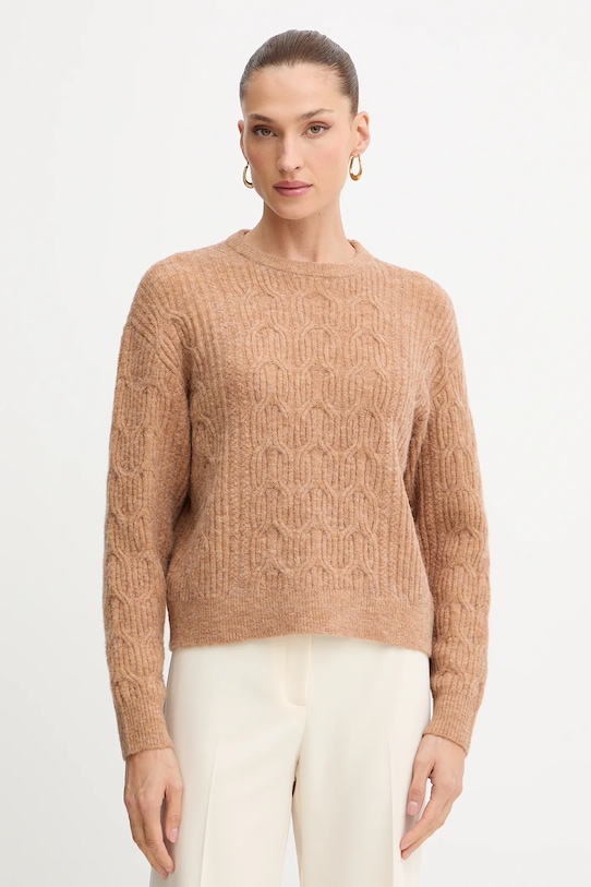 Свитер из смесовой шерсти Twinset, коричневый
Свитер из смесовой шерсти Twinset, коричневый