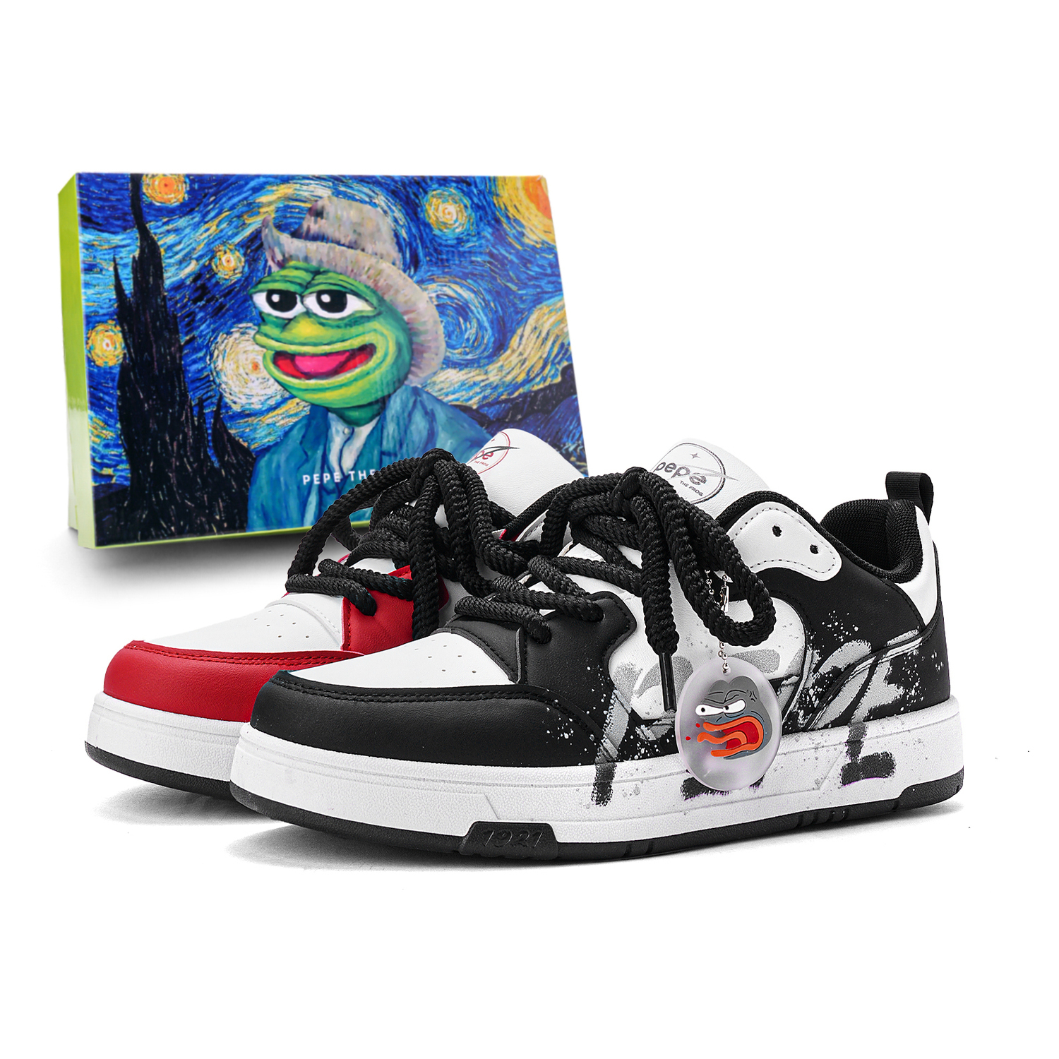 Pepe The Frog Низкие скейтерские кроссовки унисекс - непарные, цвет Mismatched
Pepe The Frog Низкие скейтерские кроссовки унисекс - непарные, цвет Mismatched