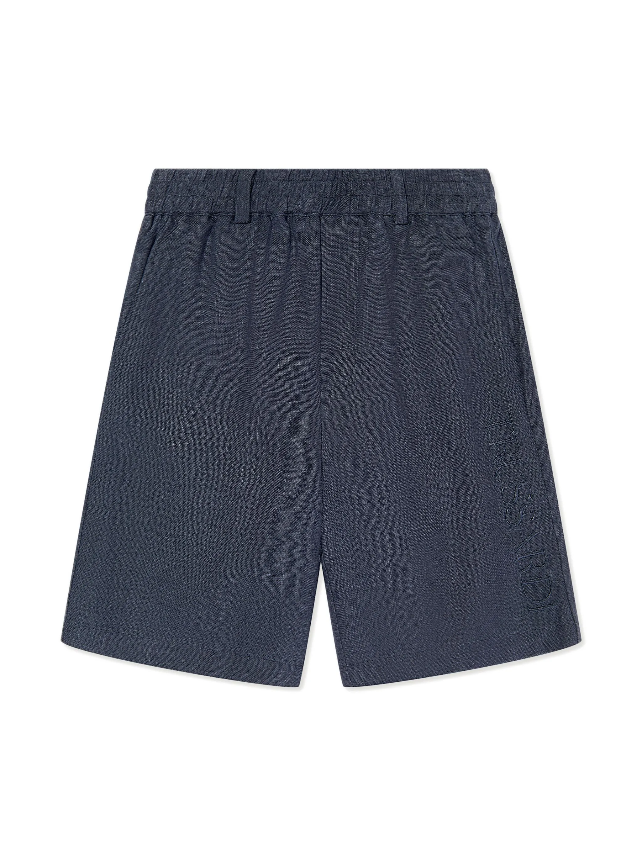Льняные шорты с эластичным поясом Trussardi Junior, синий
Льняные шорты с эластичным поясом Trussardi Junior, синий