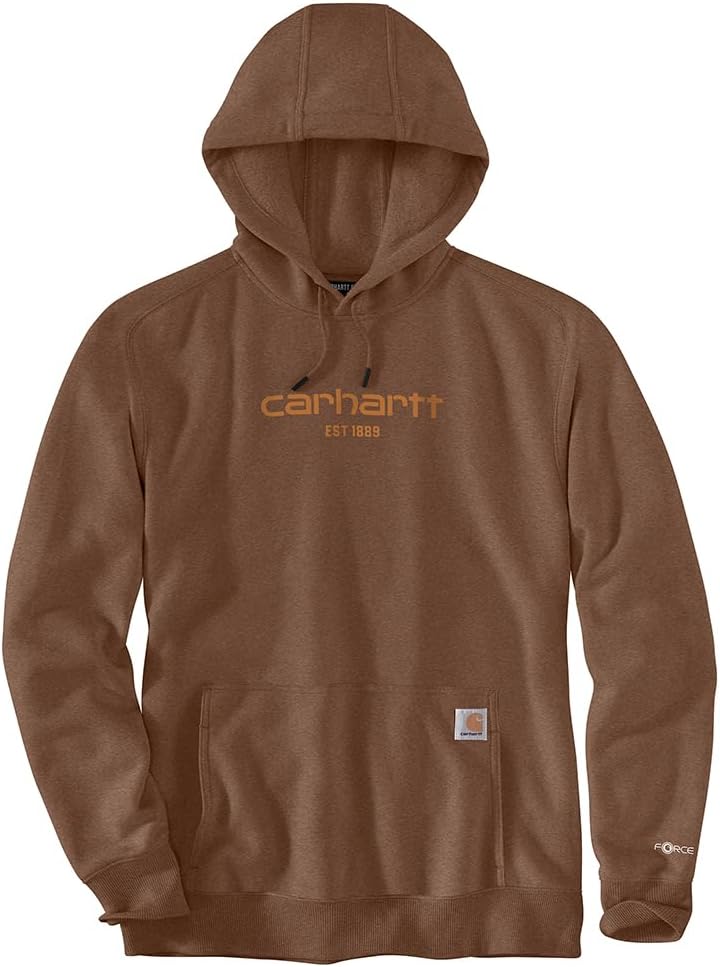 Carhartt мужская толстовка 106655 Force Relaxed Fit легкая с логотипом, Mocha Heather
Carhartt мужская толстовка 106655 Force Relaxed Fit легкая с логотипом, Mocha Heather