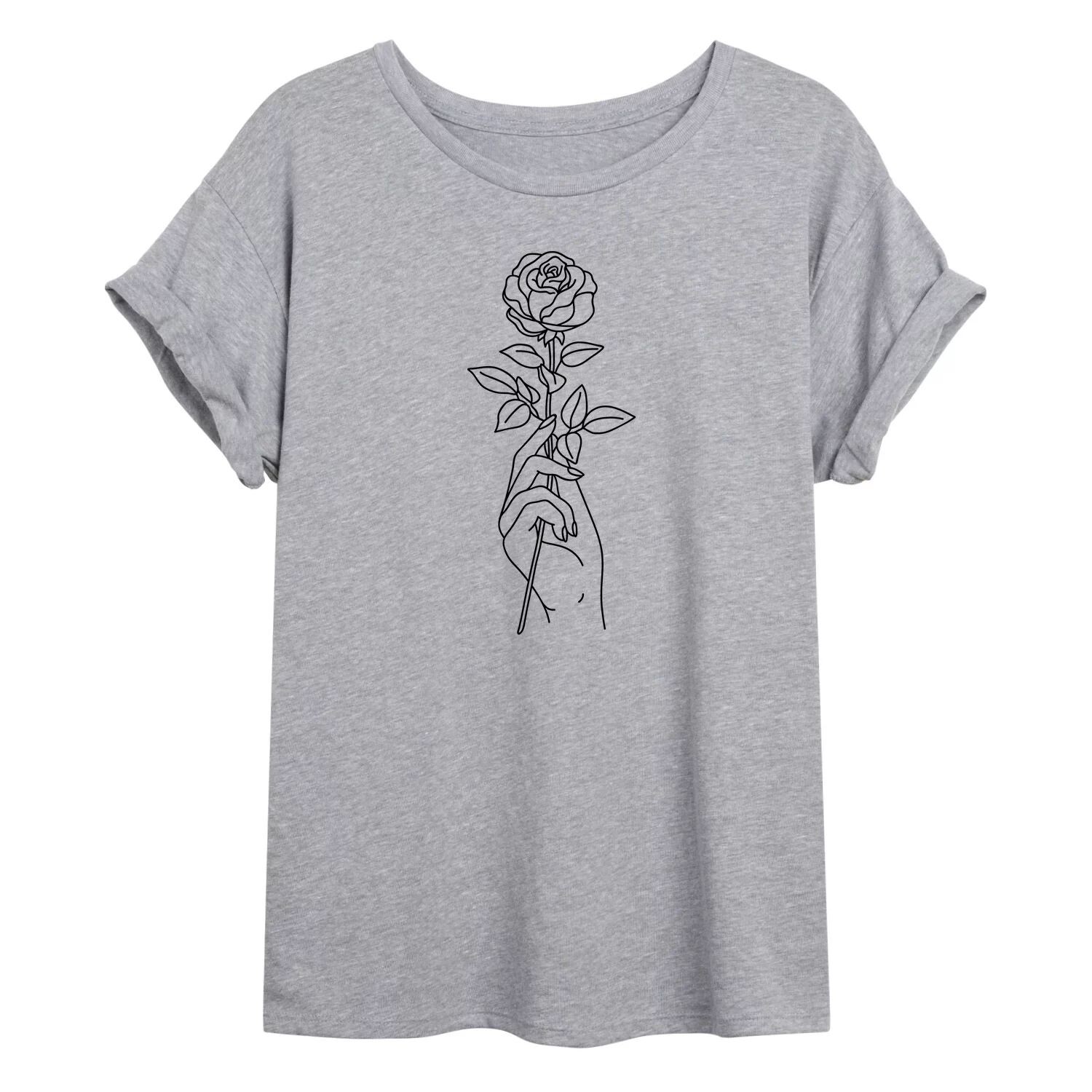 Футболка оверсайз с розой Junior's Hand Holding Rose Licensed Character
Футболка оверсайз с розой Junior's Hand Holding Rose Licensed Character