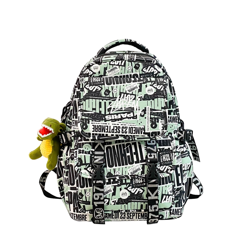 Deli Bear Нейлоновый рюкзак Унисекс Зеленый Мультиколор Белый Черный Белый, Green Graffiti with Charm
Deli Bear Нейлоновый рюкзак Унисекс Зеленый Мультиколор Белый Черный Белый, Green Graffiti with Charm