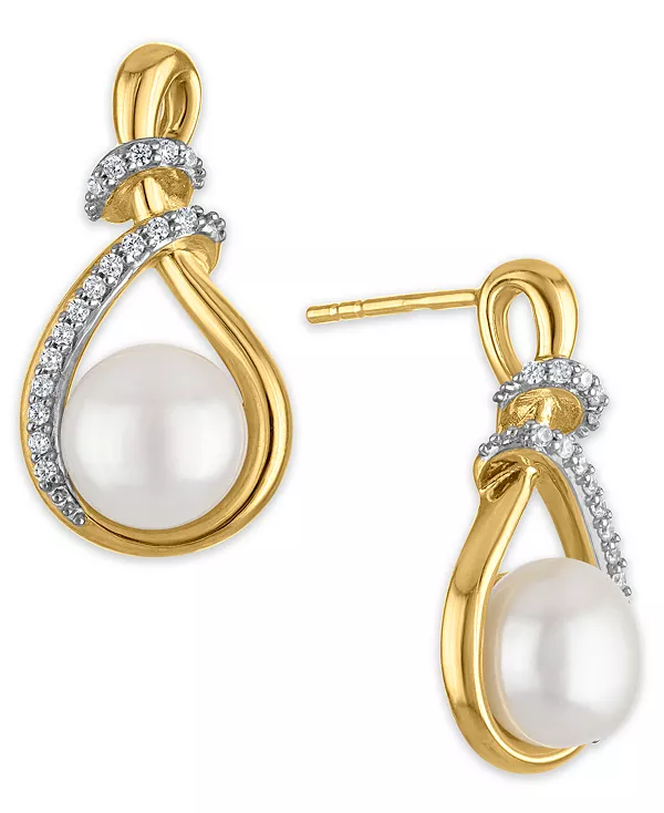 Серьги-Подвески с культивированным пресноводным жемчугом (8 мм) и кубическим цирконием из 14-каратного золота на стерлинговом серебре Macy'S, gold/white
Серьги-Подвески с культивированным пресноводным жемчугом (8 мм) и кубическим цирконием из 14-каратного золота на стерлинговом серебре Macy'S, gold/white