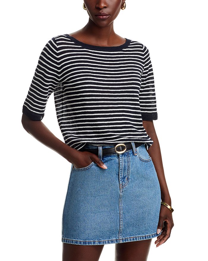 Полосатый свитер Majestic Filatures, синий
Полосатый свитер Majestic Filatures, синий