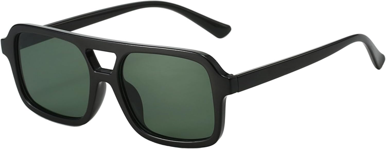 Ретро-солнцезащитные очки-авиаторы квадратной формы для женщин и мужчин, классический винтаж 70-х, модные прямоугольные солнцезащитные очки с защитой от УФ-излучения UV 400 Teumire, A05 Black Frame/G15 Lens
Ретро-солнцезащитные очки-авиаторы квадратной формы для женщин и мужчин, классический винтаж 70-х, модные прямоугольные солнцезащитные очки с защитой от УФ-излучения UV 400 Teumire, A05 Black Frame/G15 Lens