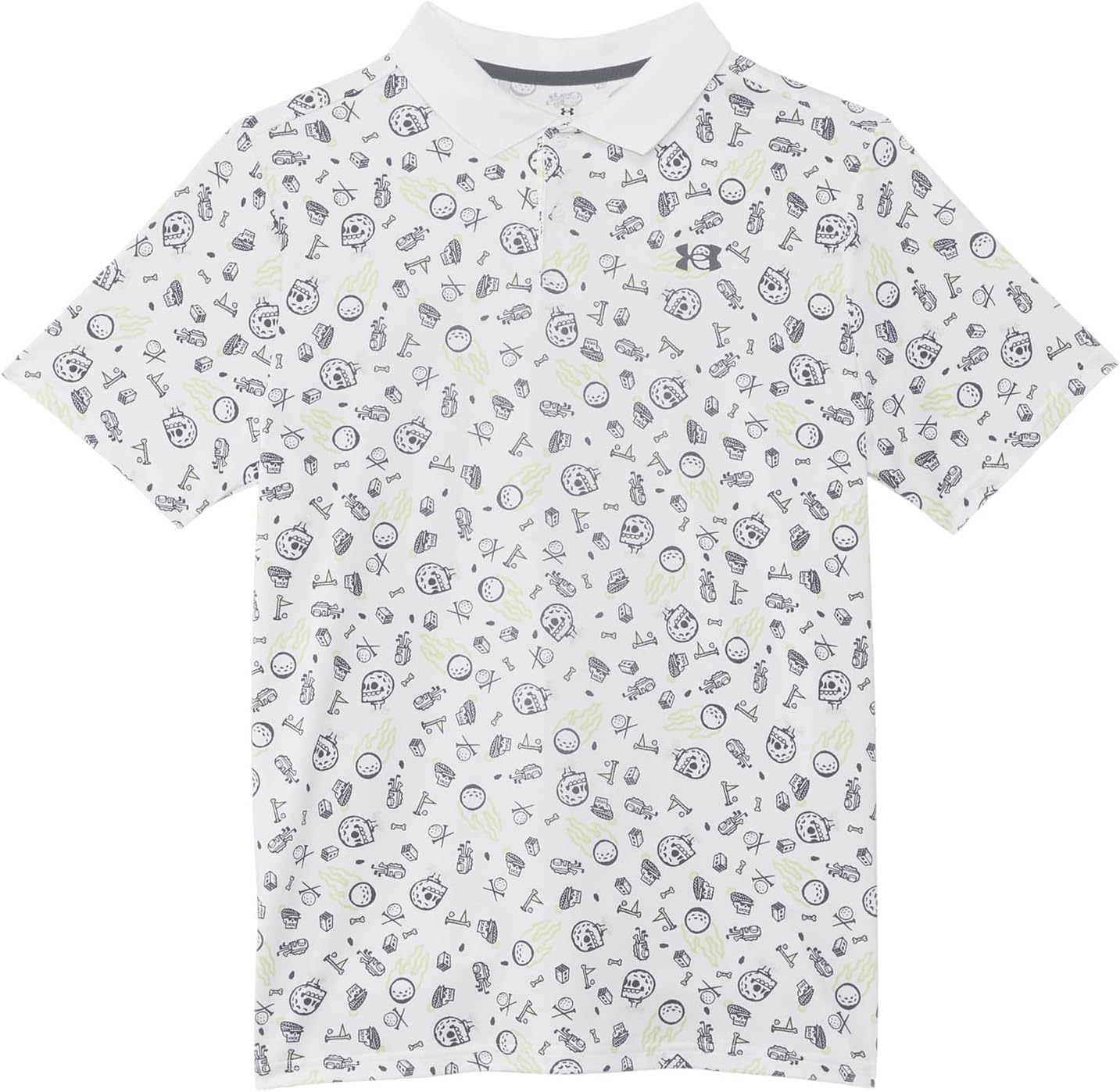 Under Armour Boys Matchplay Printed Golf Polo, White/Downpour Gray
Under Armour Boys Matchplay Printed Golf Polo, White/Downpour Gray